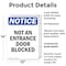 Signmission Not An Entrance Door Blocked OSHA Notice Sign, Plastic, 10in W x 14in L, 2PK OS-2PACK-NS-P-1014-V-15145 - alternate 5